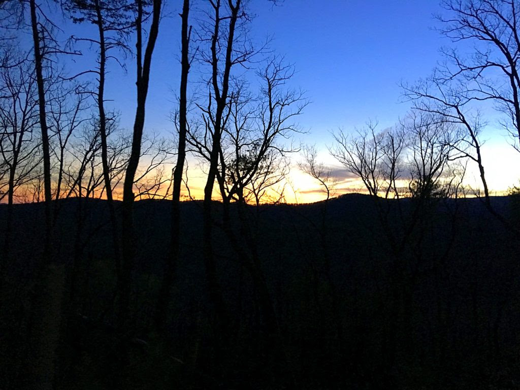 The horizon at sunset at the Georgia Death Race